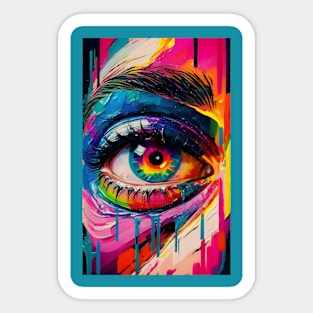 Colourful Eye art Sticker